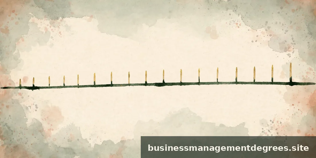 Abstract illustration of a steady horizontal trend line with small upward ticks in gold